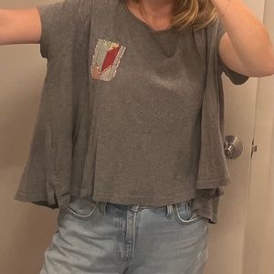 Roxy Boxy Tee with Pocket Design